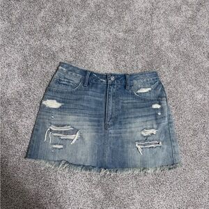 Abercrombie & Fitch Distressed Denim Mini Skirt, Size 2
